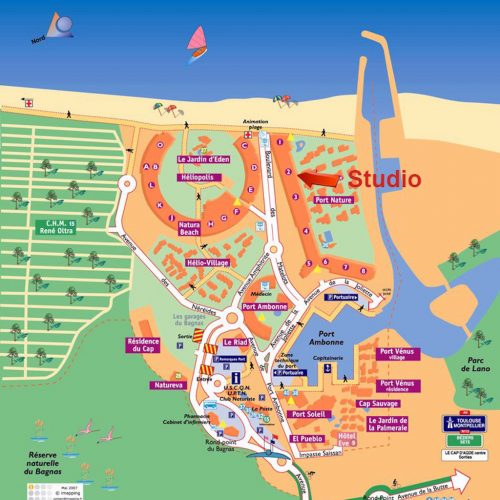 Cap d'Agde Naturist BDSM studio map